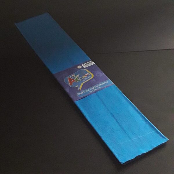 Papel Crepe 50x200 cm Azul Fluorescente Art & Craft